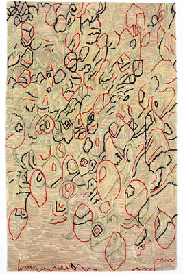 Alfombra de diseño - 242 x 152 cm - beige