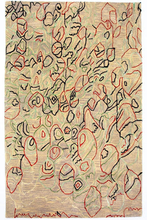 Alfombra de diseño - 242 x 152 cm - beige