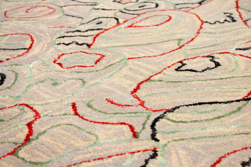 Alfombra de diseño - 242 x 152 cm - beige