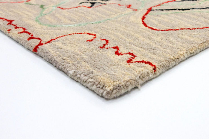 Alfombra de diseño - 242 x 152 cm - beige