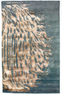 Alfombra de diseño - 242 x 153 cm - azul