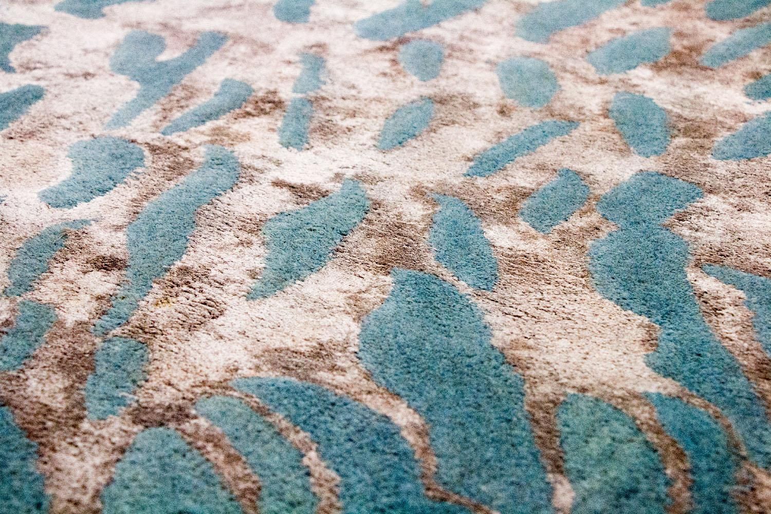Alfombra de diseño - 242 x 153 cm - azul