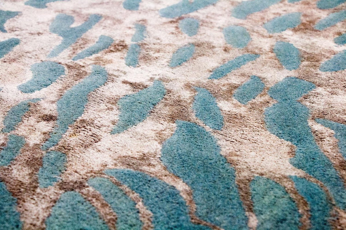 Alfombra de diseño - 242 x 153 cm - azul