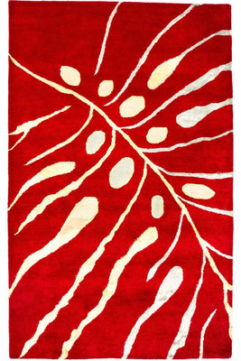 Alfombra de diseño - 245 x 152 cm - rojo