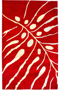 Alfombra de diseño - 245 x 152 cm - rojo