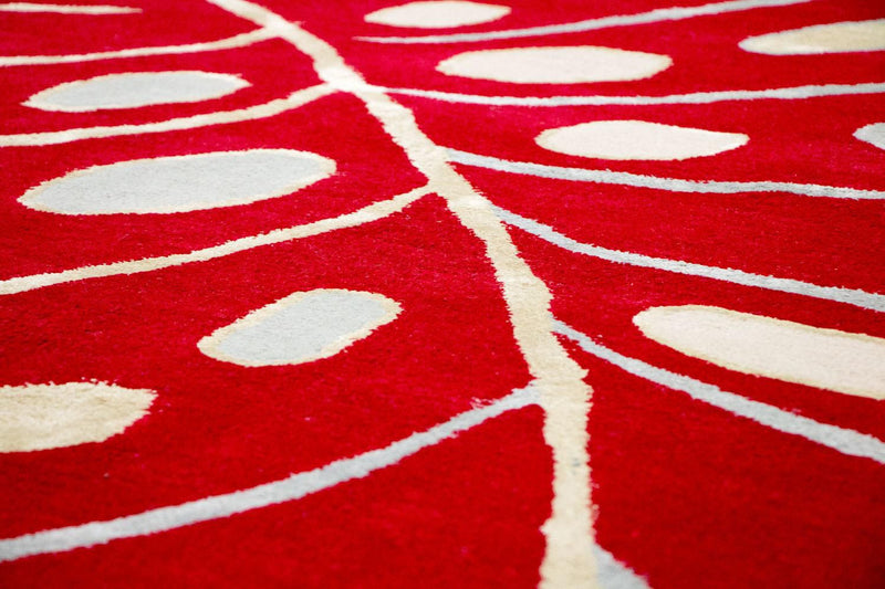 Alfombra de diseño - 245 x 152 cm - rojo