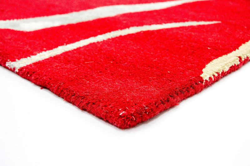 Alfombra de diseño - 245 x 152 cm - rojo