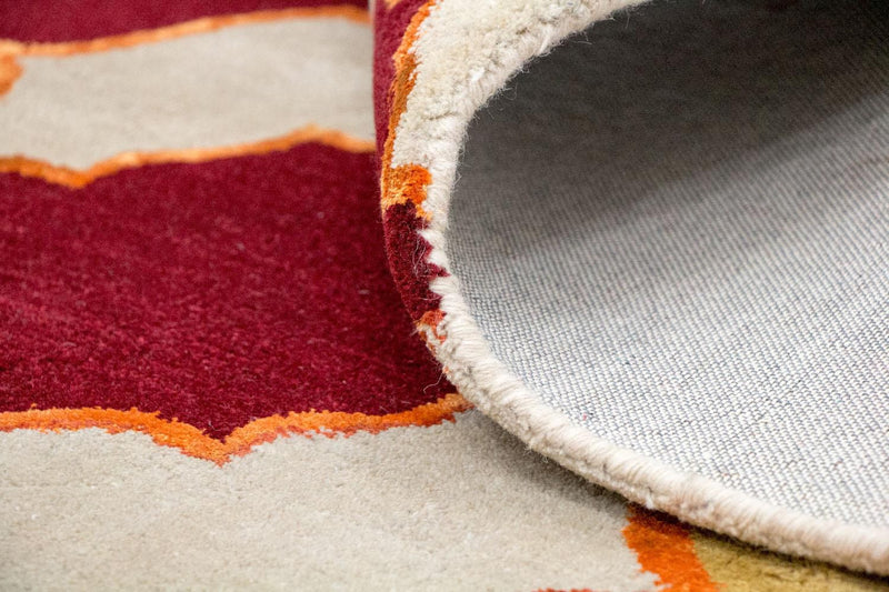 Alfombra de lana - 243 x 152 cm - beige
