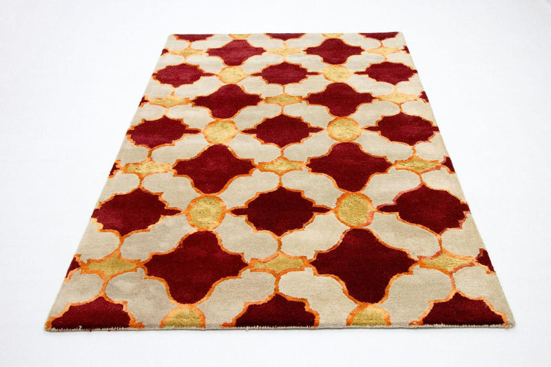 Alfombra de lana - 243 x 152 cm - beige