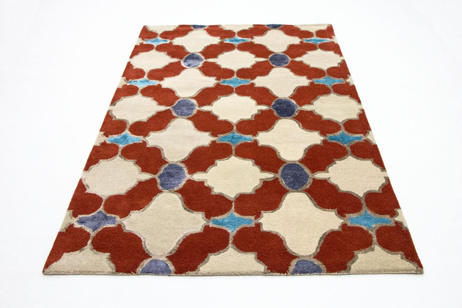 Alfombra de lana - 243 x 153 cm - beige
