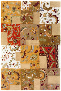 Alfombra de lana - 189 x 136 cm - multicolor