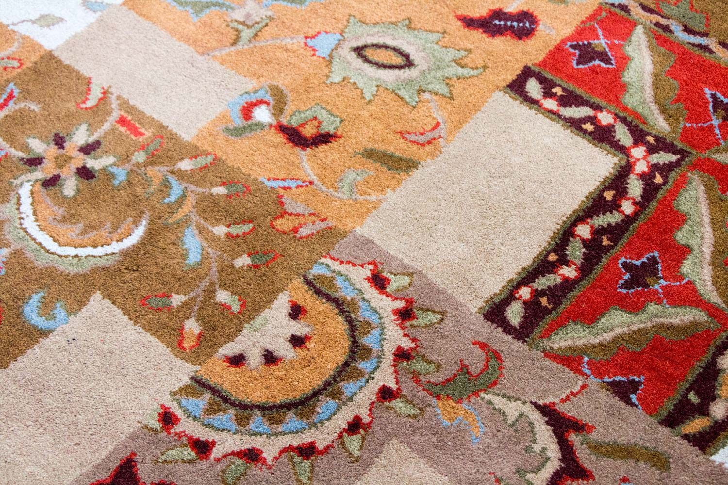 Alfombra de lana - 189 x 136 cm - multicolor