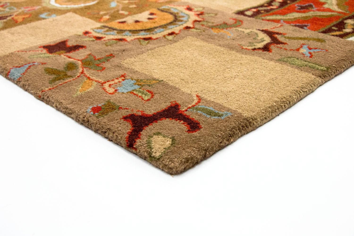 Alfombra de lana - 189 x 136 cm - multicolor