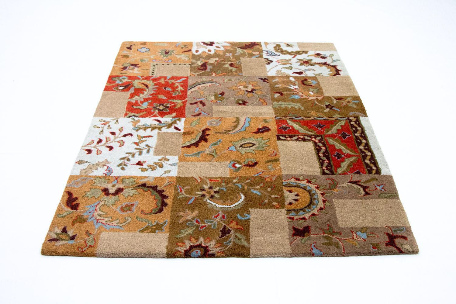 Alfombra de lana - 189 x 136 cm - multicolor