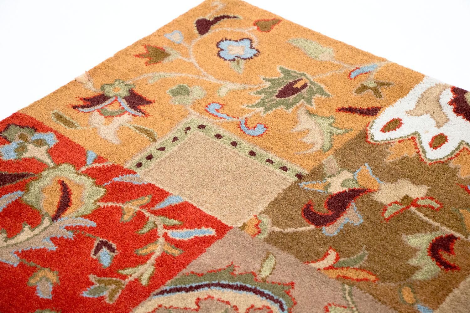 Alfombra de lana - 189 x 136 cm - multicolor