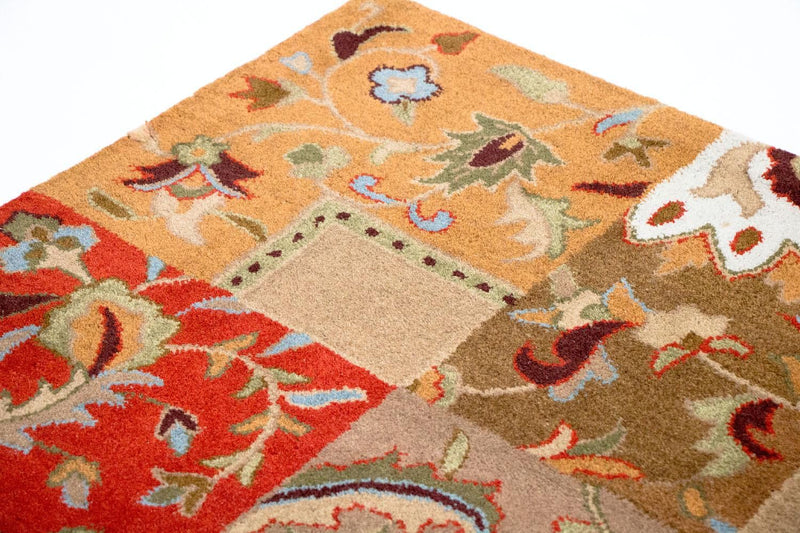 Alfombra de lana - 189 x 136 cm - multicolor