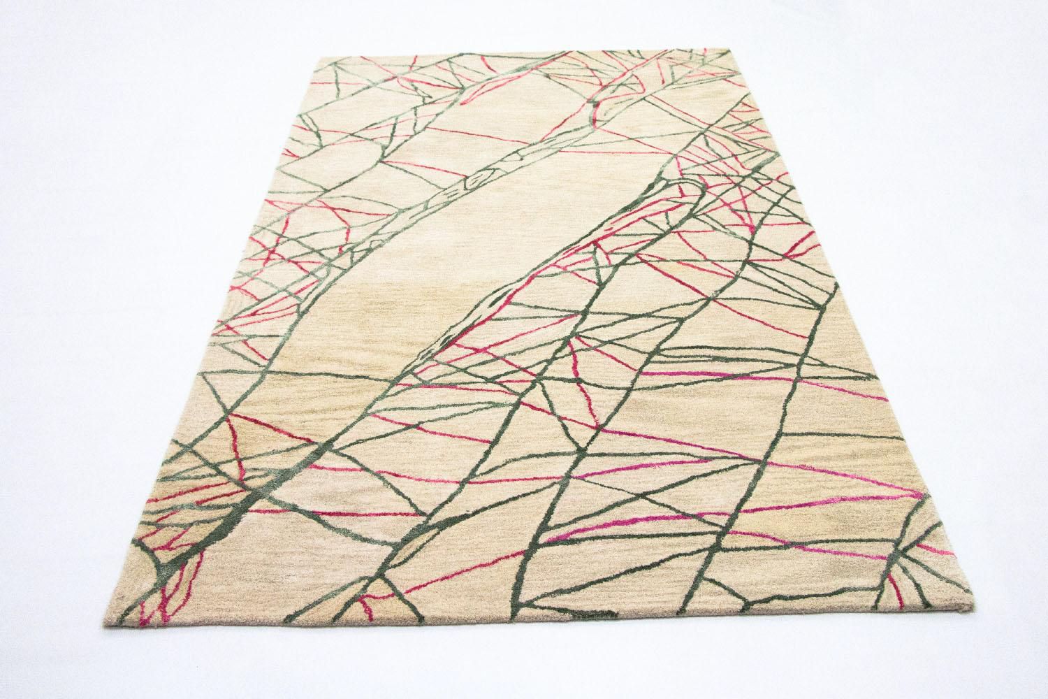 Alfombra de diseño - 242 x 154 cm - beige