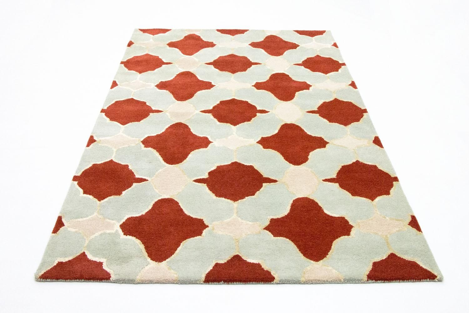 Alfombra de lana - 244 x 152 cm - beige