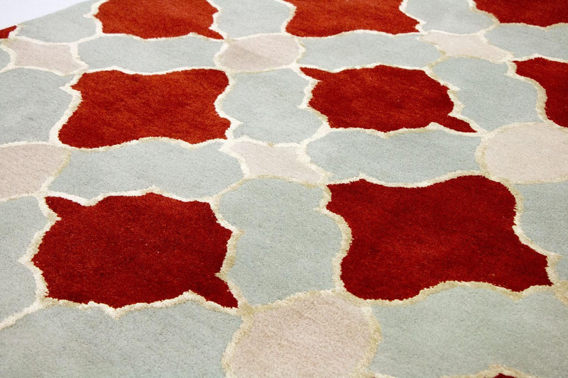 Alfombra de lana - 244 x 152 cm - beige