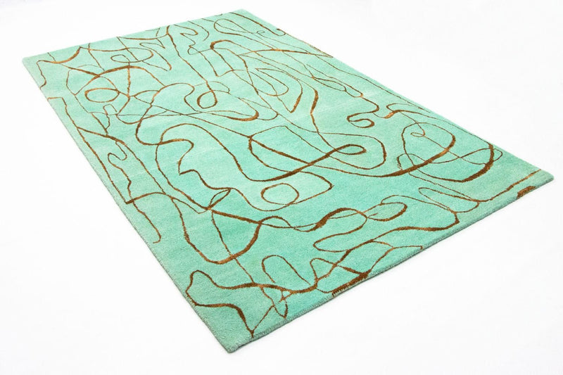 Alfombra de diseño - 246 x 154 cm - turquesa