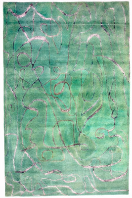 Alfombra de diseño - 244 x 154 cm - verde