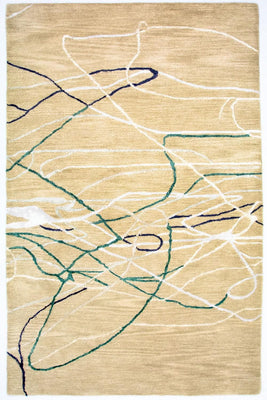 Alfombra de diseño - 242 x 153 cm - beige
