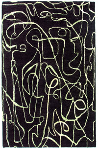 Alfombra de diseño - 243 x 152 cm - azul