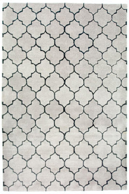 Alfombra de lana - 232 x 164 cm - plata