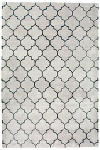 Alfombra de lana - 232 x 164 cm - plata