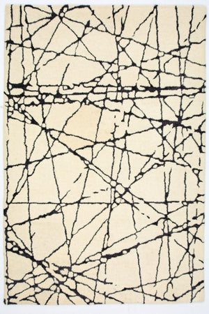 Alfombra de diseño - 181 x 121 cm - beige