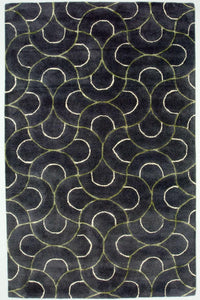 Alfombra de diseño - 242 x 152 cm - azul