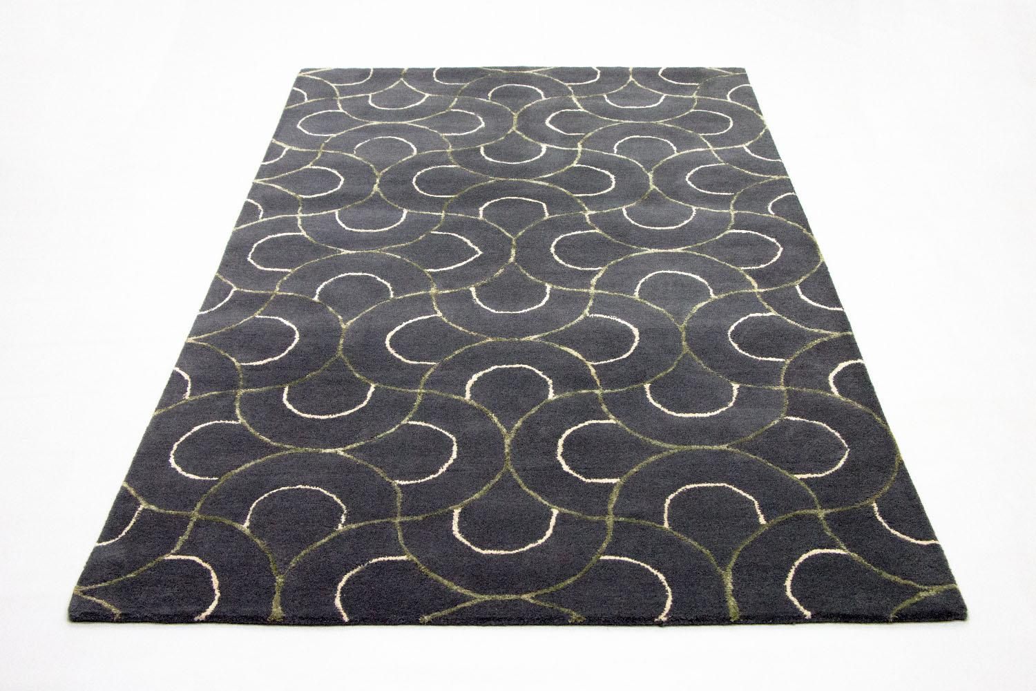 Alfombra de diseño - 242 x 152 cm - azul