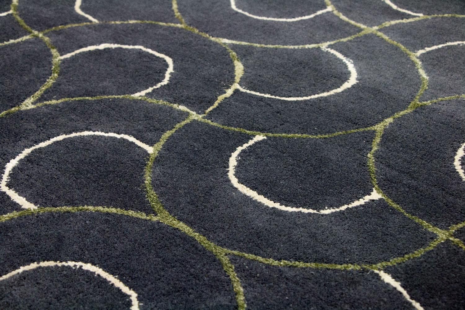 Alfombra de diseño - 242 x 152 cm - azul