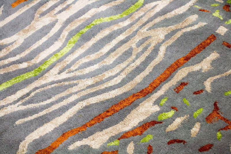 Alfombra de diseño - 243 x 152 cm - plata