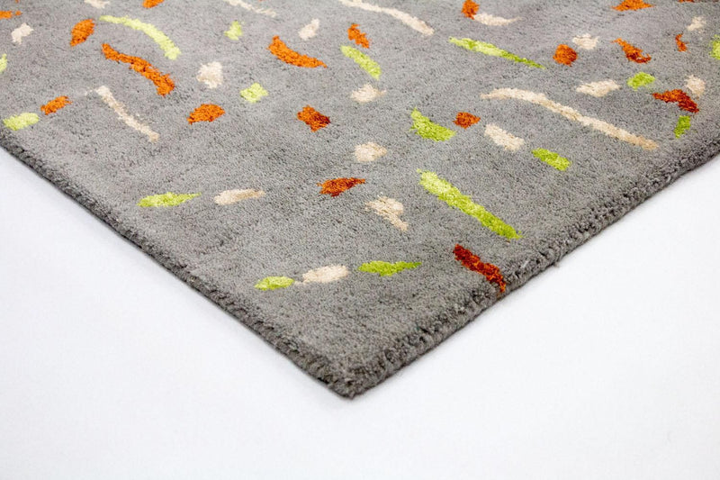 Alfombra de diseño - 243 x 152 cm - plata