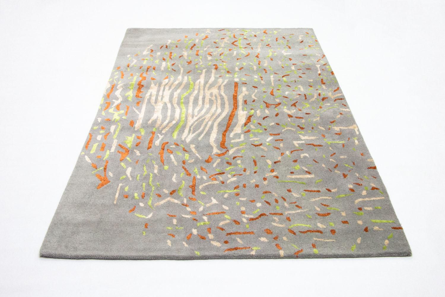 Alfombra de diseño - 243 x 152 cm - plata