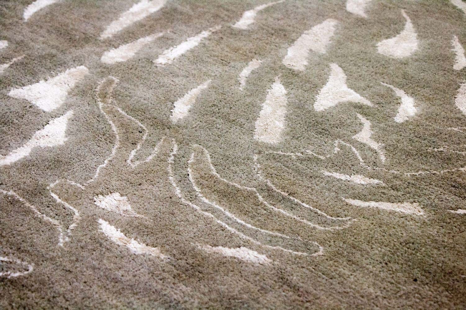 Alfombra de diseño - 242 x 153 cm - marrón