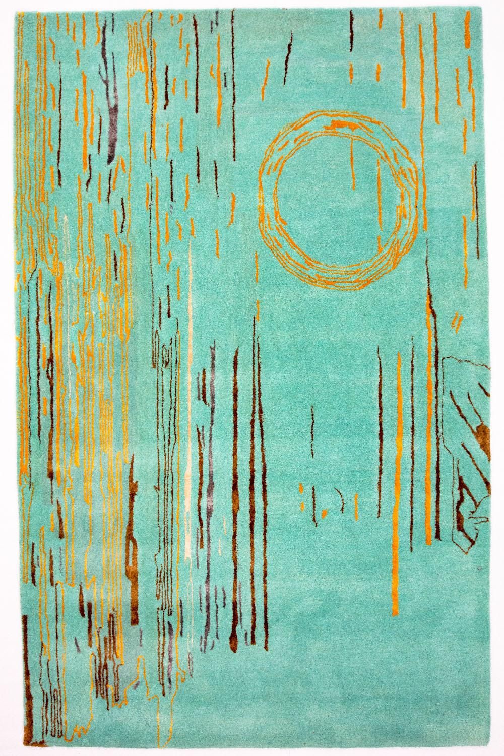 Alfombra de diseño - 244 x 154 cm - turquesa