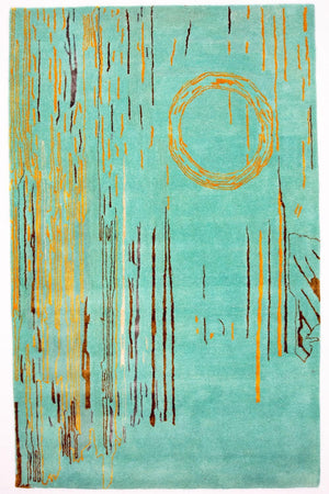 Alfombra de diseño - 244 x 154 cm - turquesa