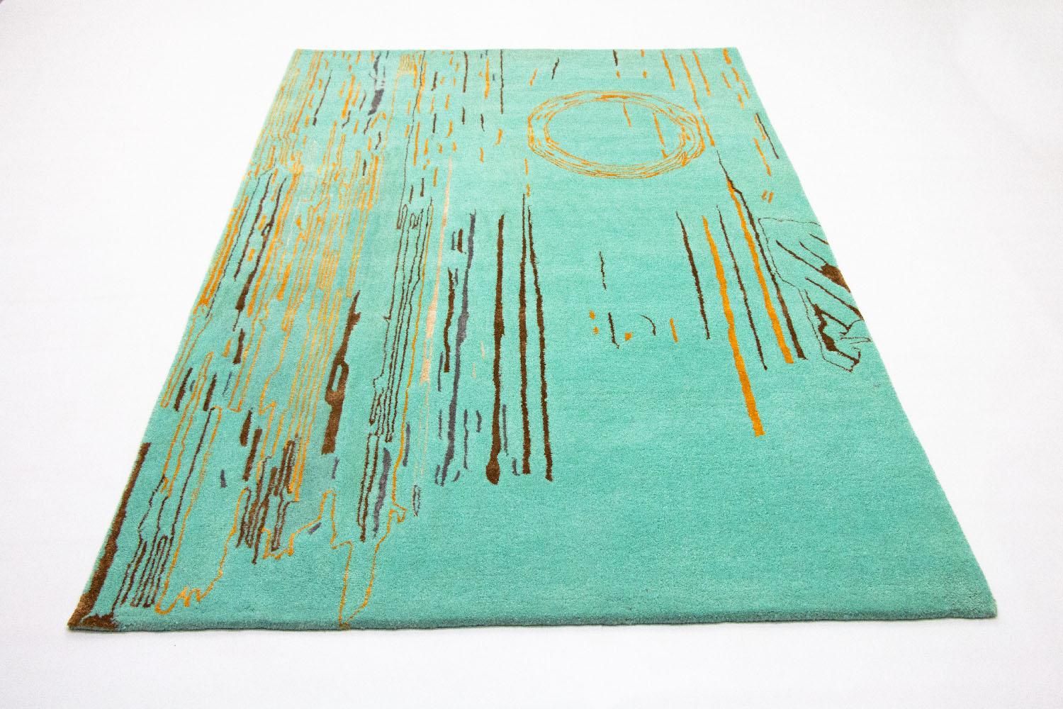 Alfombra de diseño - 244 x 154 cm - turquesa
