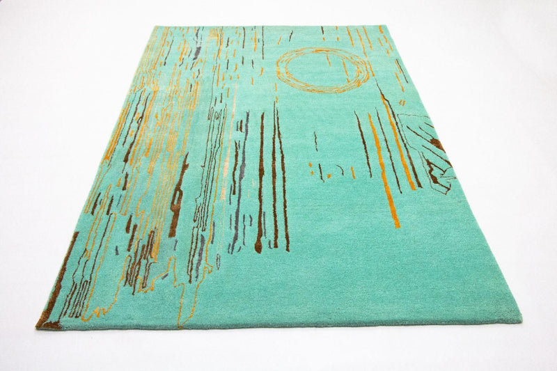 Alfombra de diseño - 244 x 154 cm - turquesa