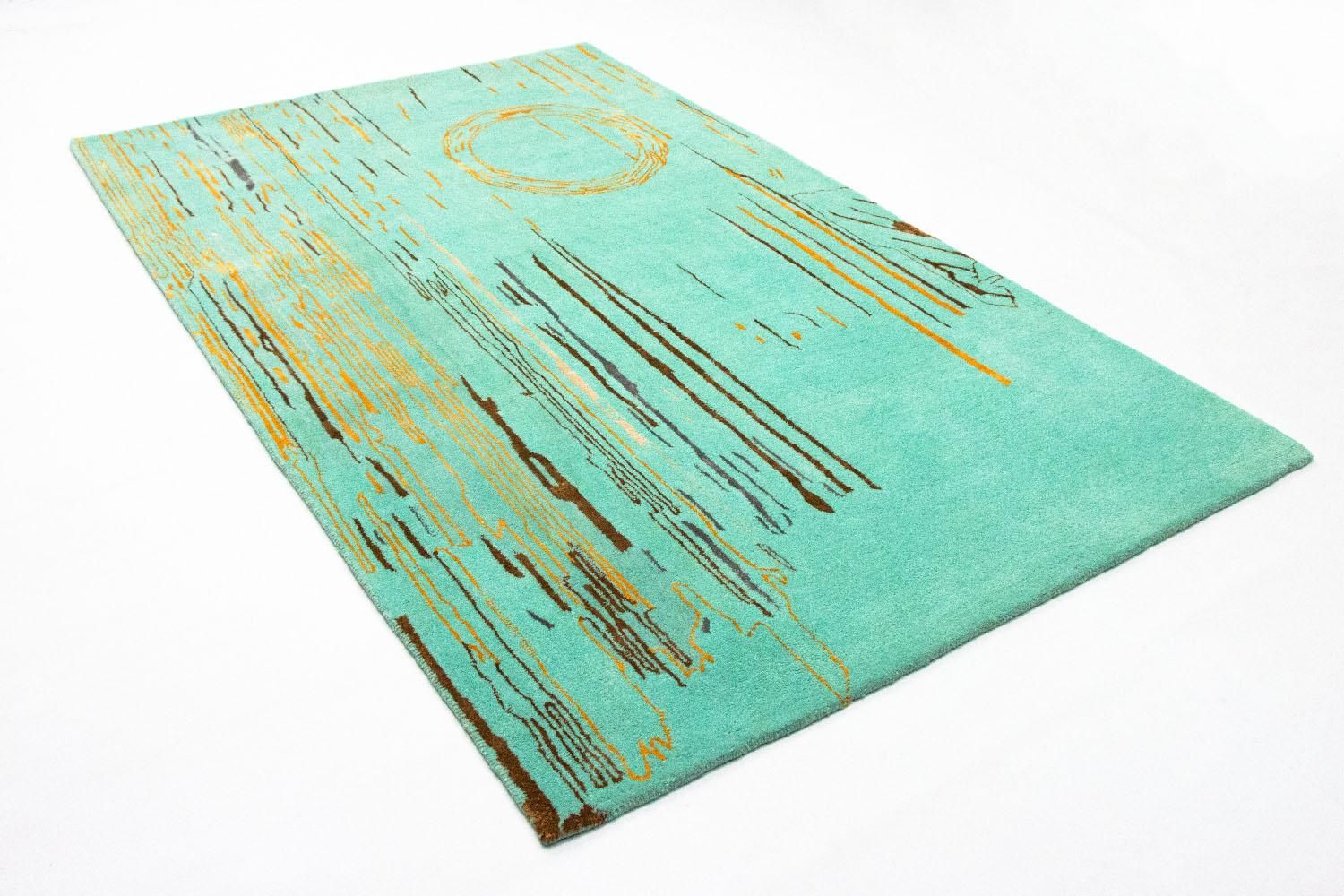 Alfombra de diseño - 244 x 154 cm - turquesa