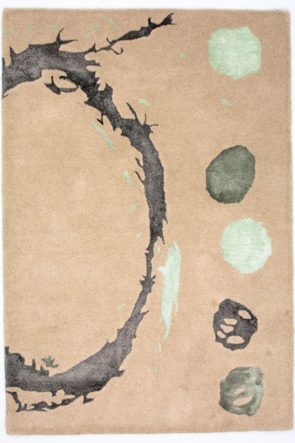 Alfombra de diseño - 179 x 121 cm - beige