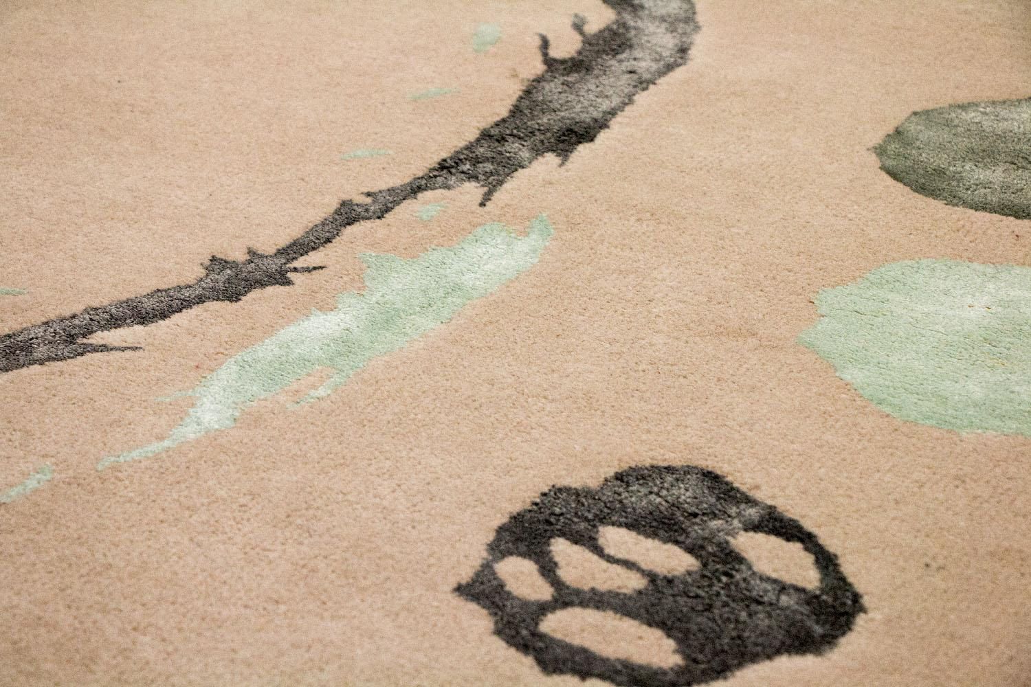 Alfombra de diseño - 179 x 121 cm - beige