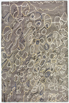 Alfombra de diseño - 243 x 155 cm - plata