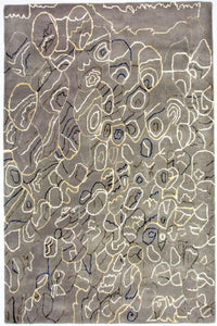 Alfombra de diseño - 243 x 155 cm - plata