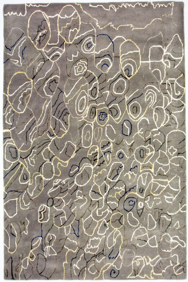 Alfombra de diseño - 243 x 155 cm - plata