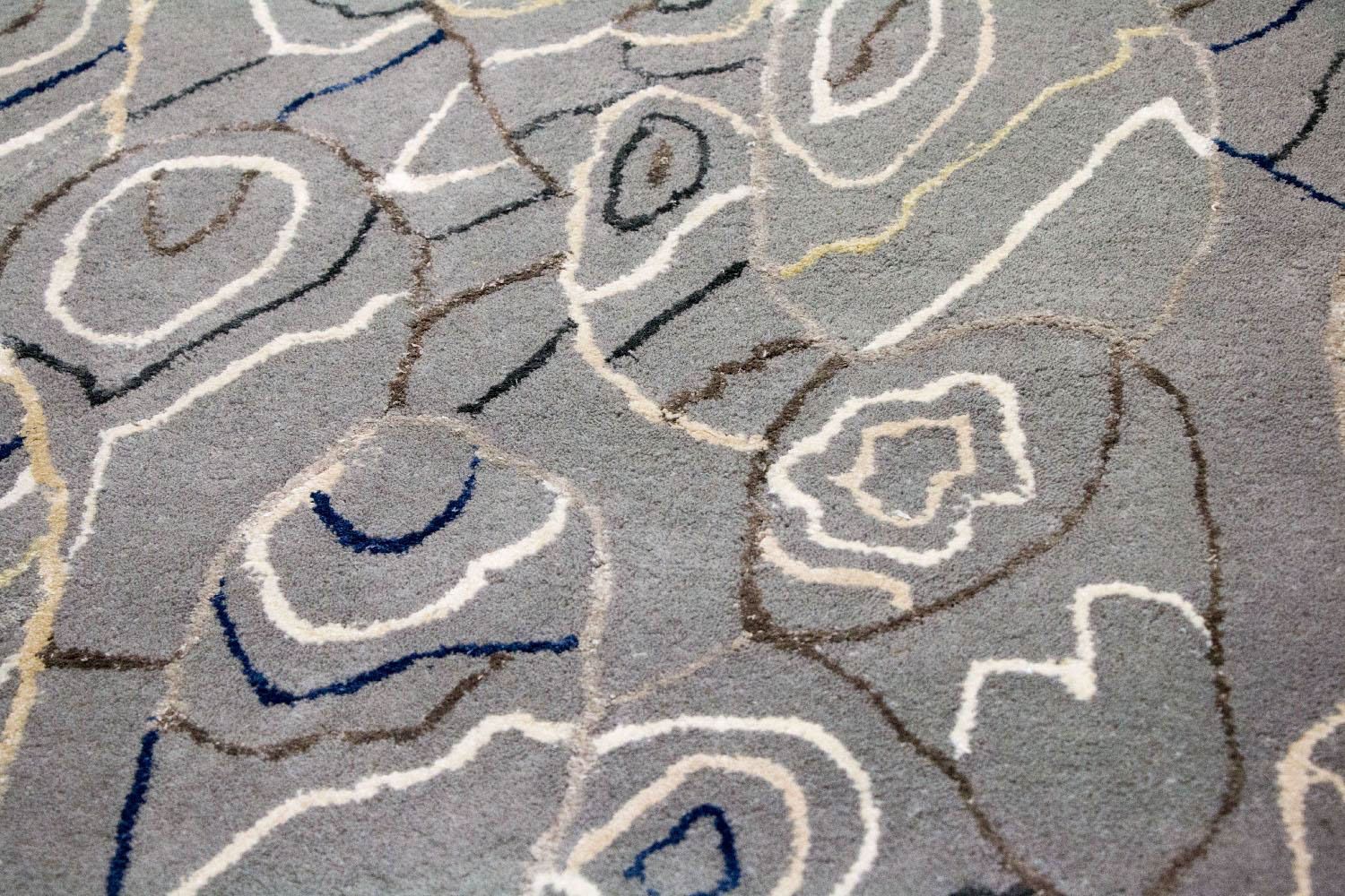 Alfombra de diseño - 243 x 155 cm - plata