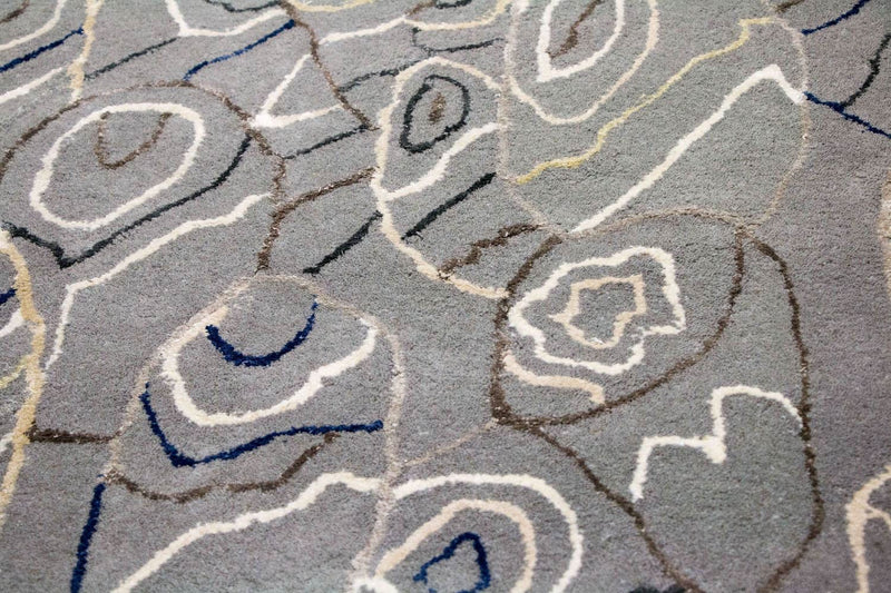 Alfombra de diseño - 243 x 155 cm - plata