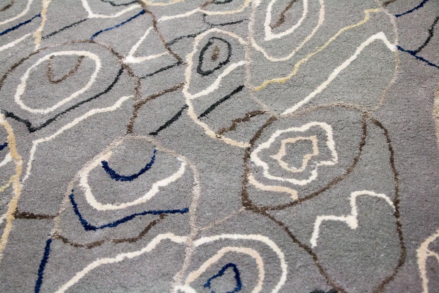 Alfombra de diseño - 243 x 155 cm - plata